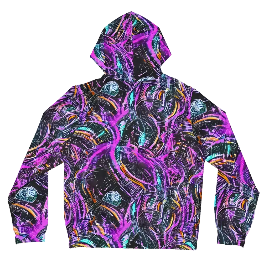 Prismatic Machine on Women's Full-Zip Hoodie — Back