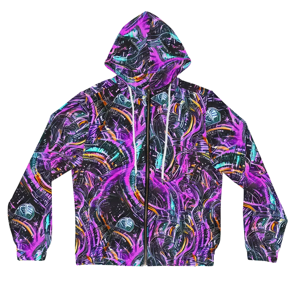 Prismatic Machine on Women's Full-Zip Hoodie — Front