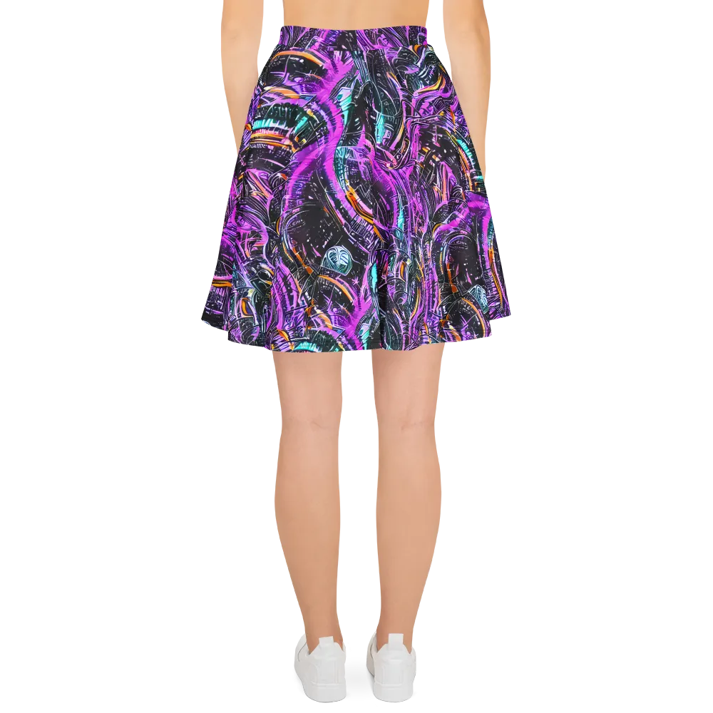 Prismatic Machine on Skater Skirt — Back