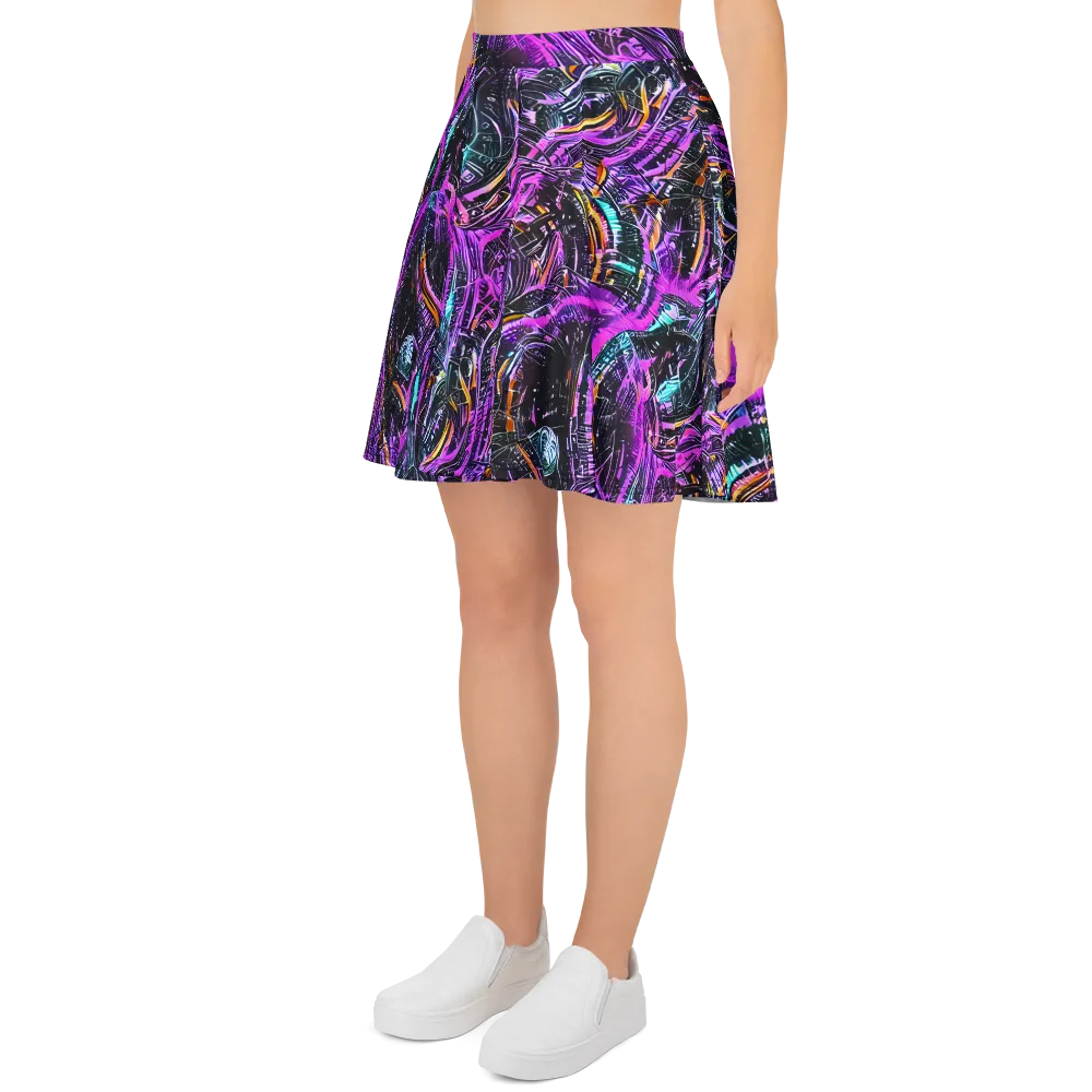 Prismatic Machine on Skater Skirt — Left