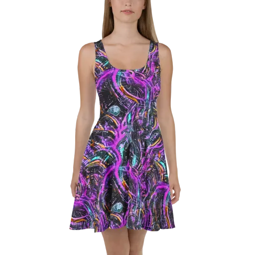 Prismatic Machine on a Skater Dress