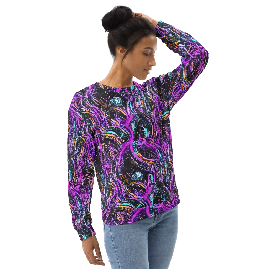 Prismatic Machine on Sweatshirt — Right Front