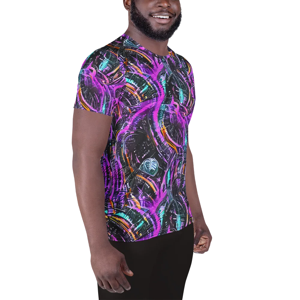 Prismatic Machine on Men's Athletic T-Shirt — Right