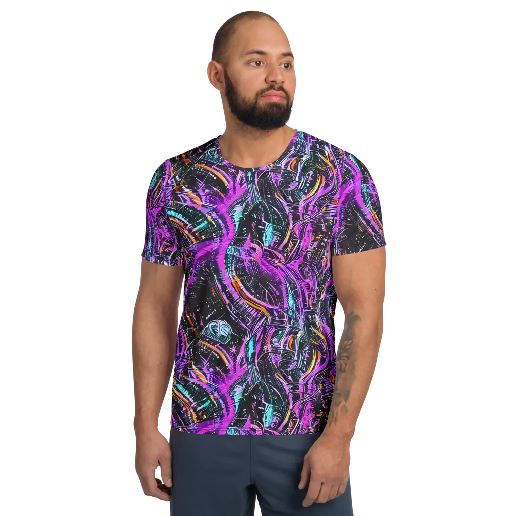 Prismatic Machine on Men's Athletic T-Shirt — Front