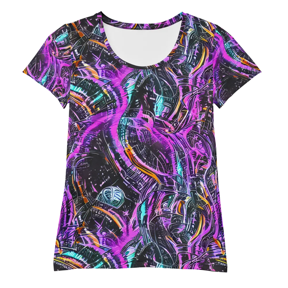 Prismatic Machine on Women's Athletic T-Shirt — Front