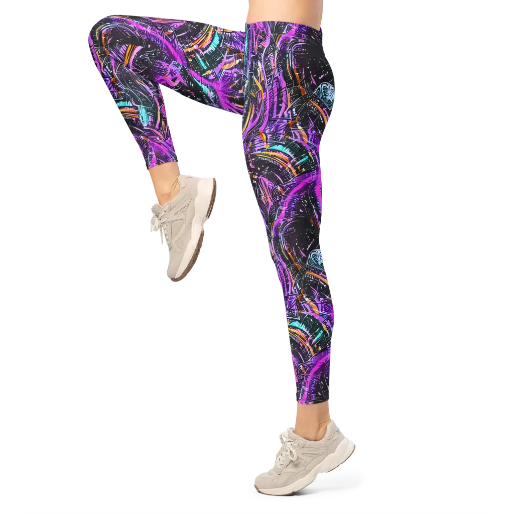 Prismatic Machine on Leggings — Left