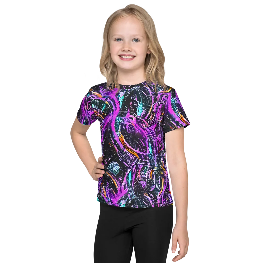 Prismatic Machine on Kids Crew Neck T-Shirt — Front