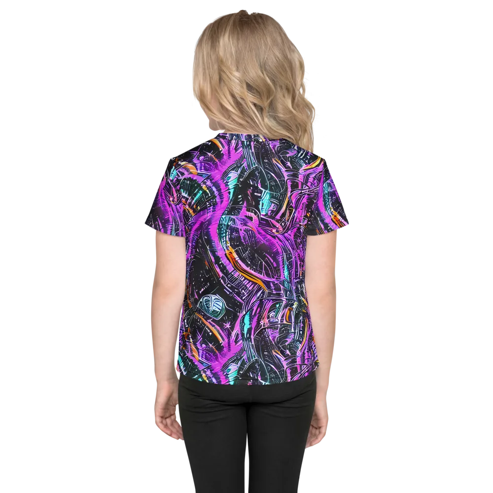 Prismatic Machine on Kids Crew Neck T-Shirt — Back