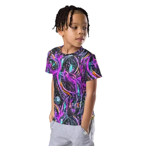 Prismatic Machine on a Kids Crew Neck T-Shirt