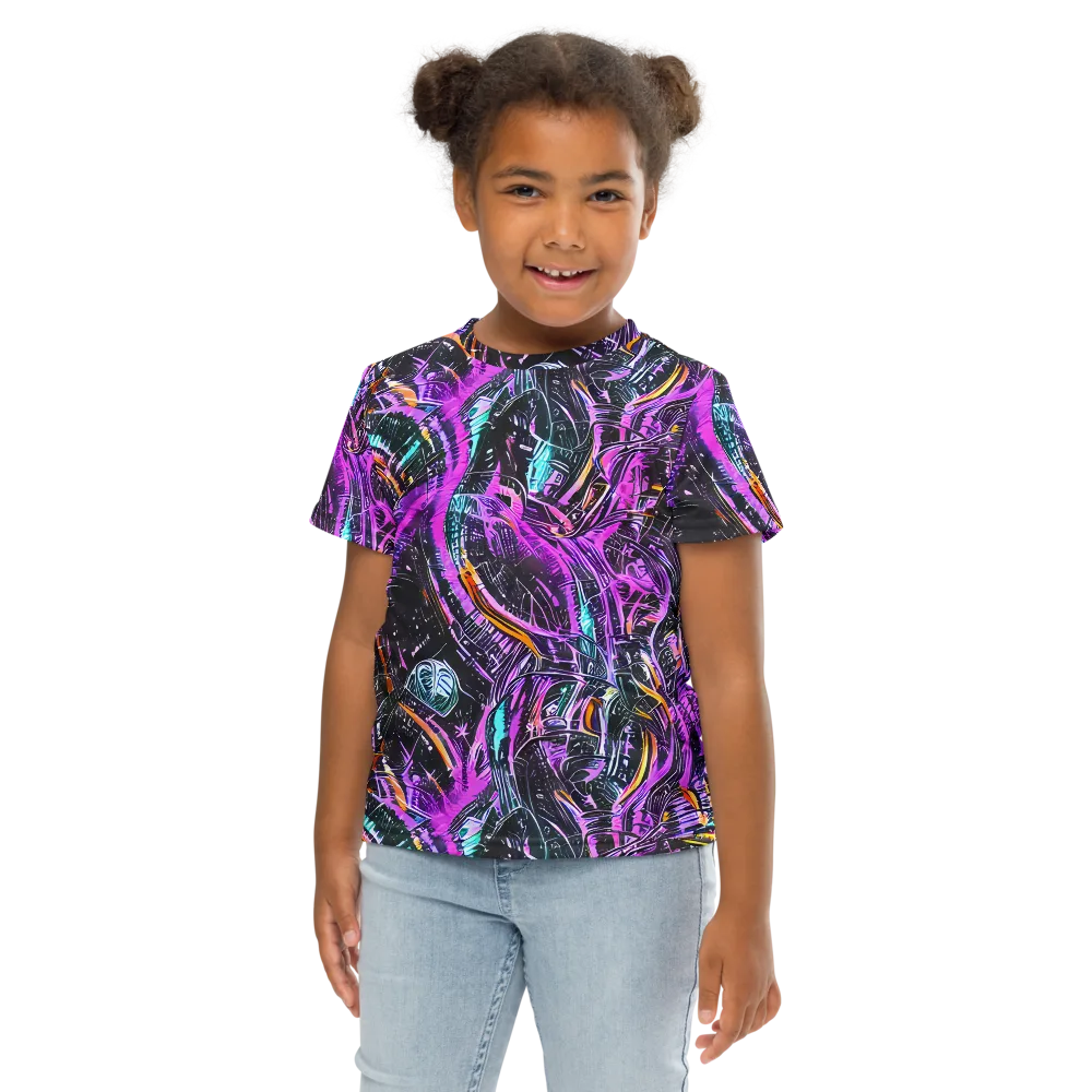 Prismatic Machine on Kids Crew Neck T-Shirt — Front