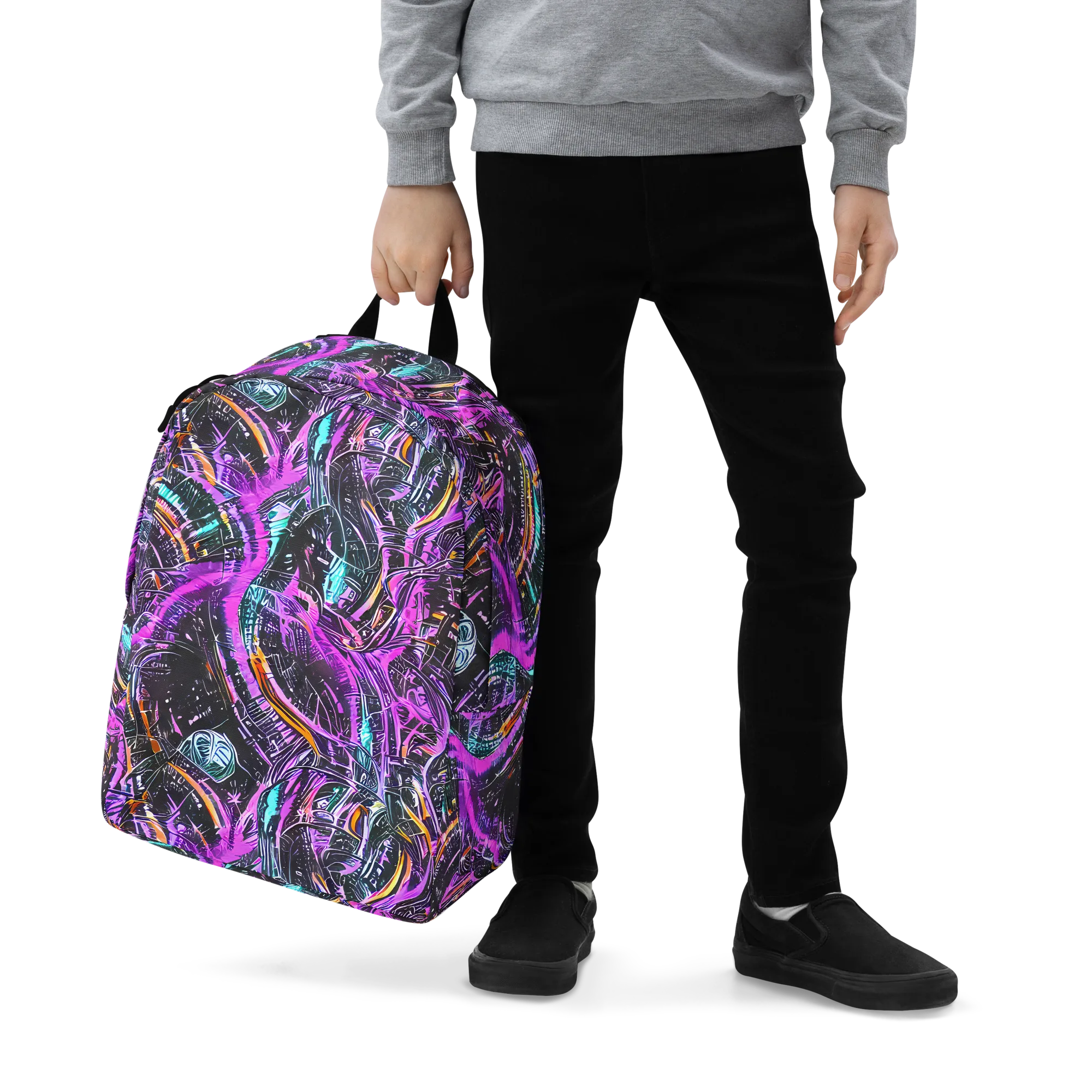 Prismatic Machine on Minimalist Backpack — Zoomed-in