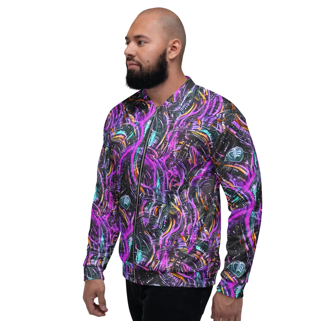 Prismatic Machine on Bomber Jacket — Left