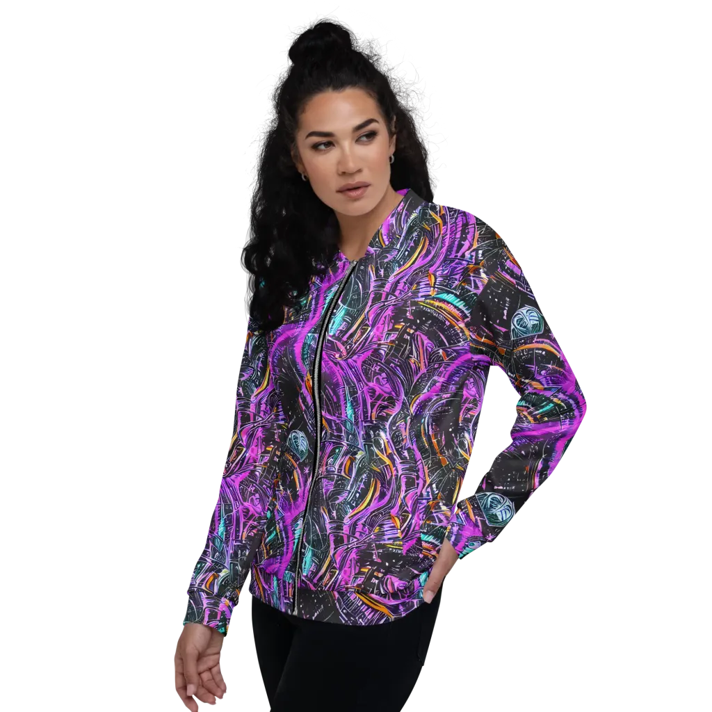 Prismatic Machine on Bomber Jacket — Left