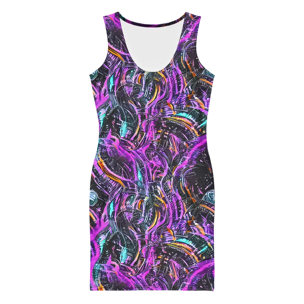 Prismatic Machine on Bodycon Dress — Front
