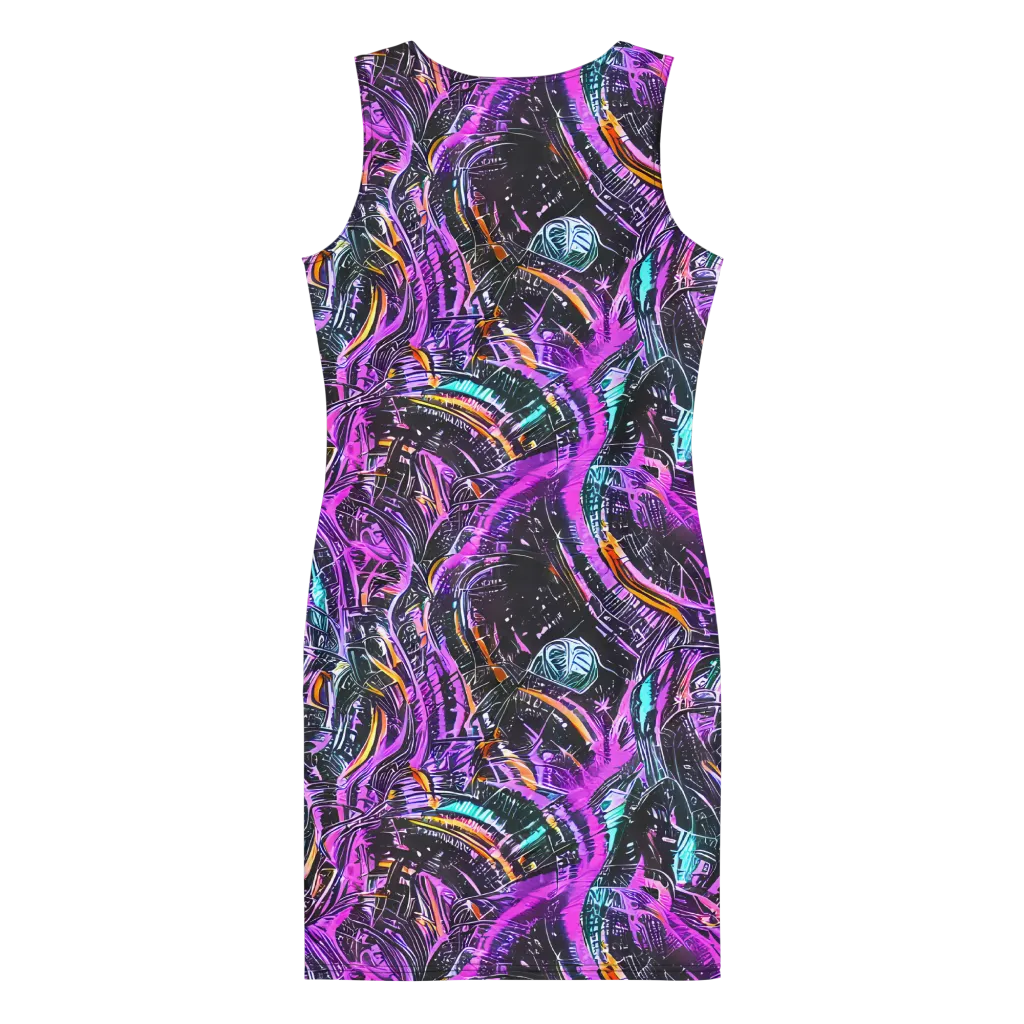 Prismatic Machine on Bodycon Dress — Back