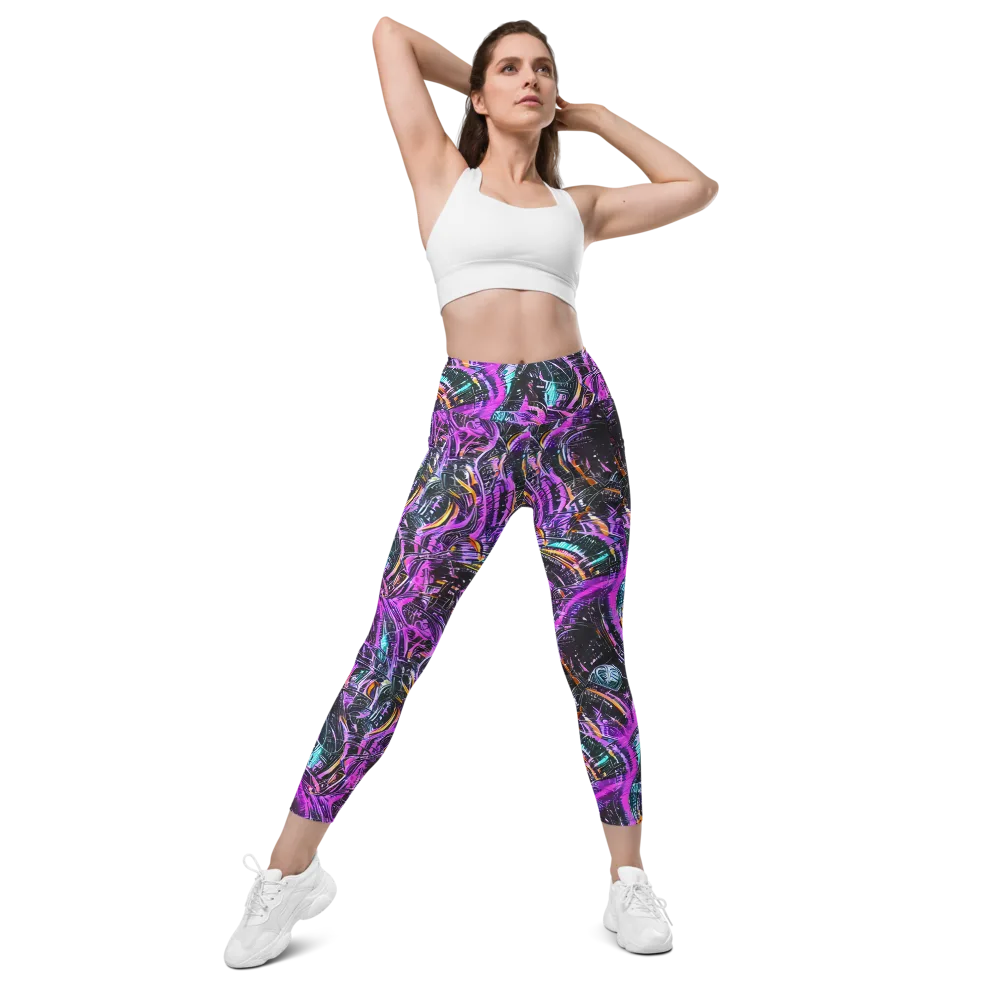 Prismatic Machine on Leggings with Pockets — Front