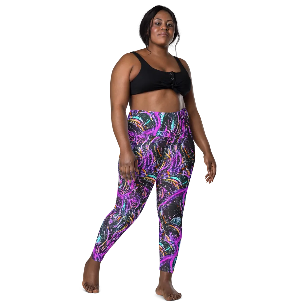 Prismatic Machine on Leggings with Pockets — Front