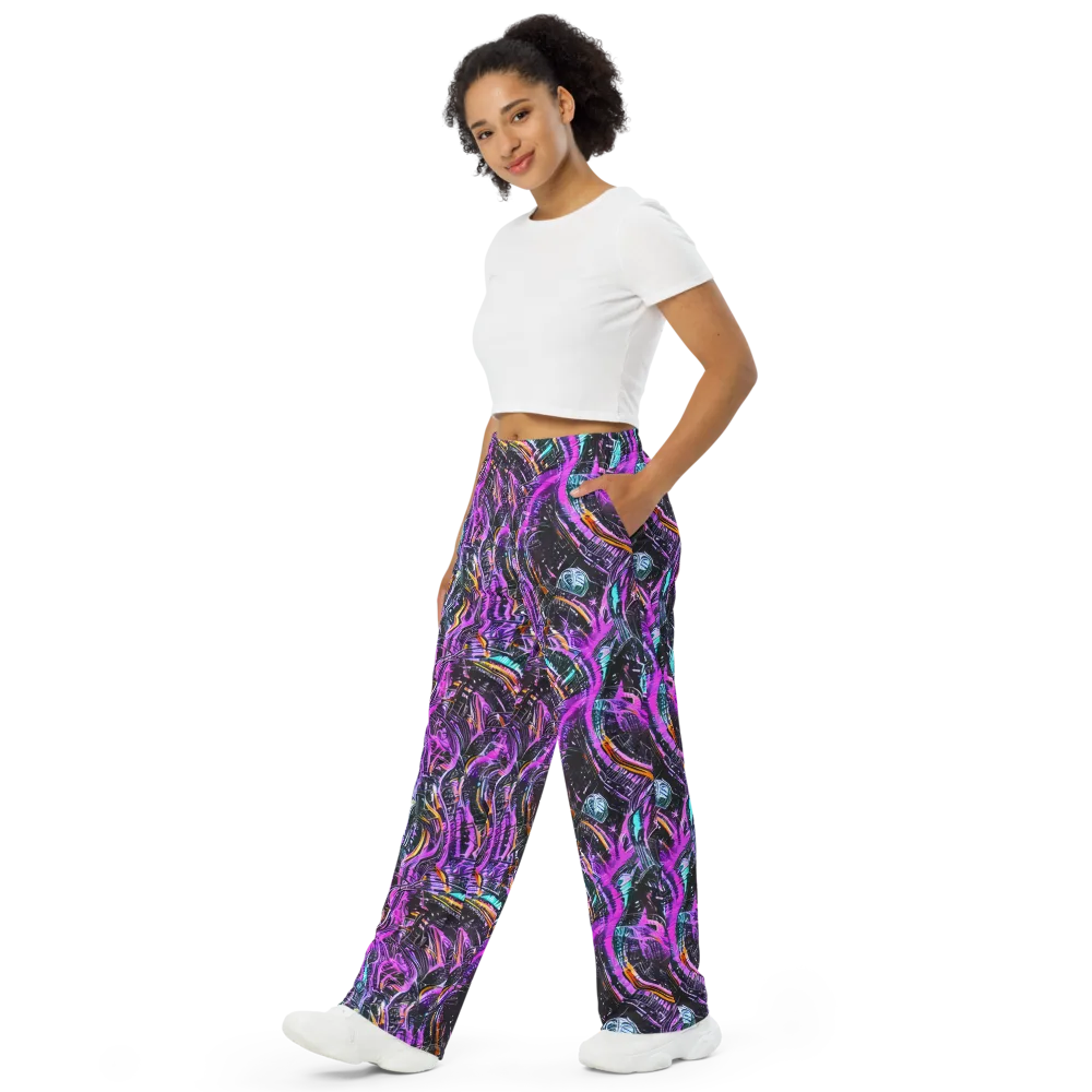 Prismatic Machine on Wide-Leg Pants — Left Front