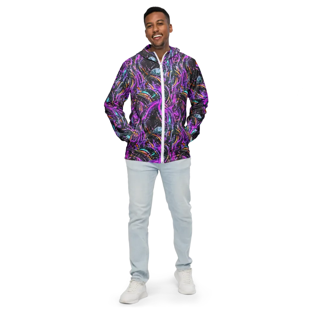 Prismatic Machine on Men's Windbreaker — Front