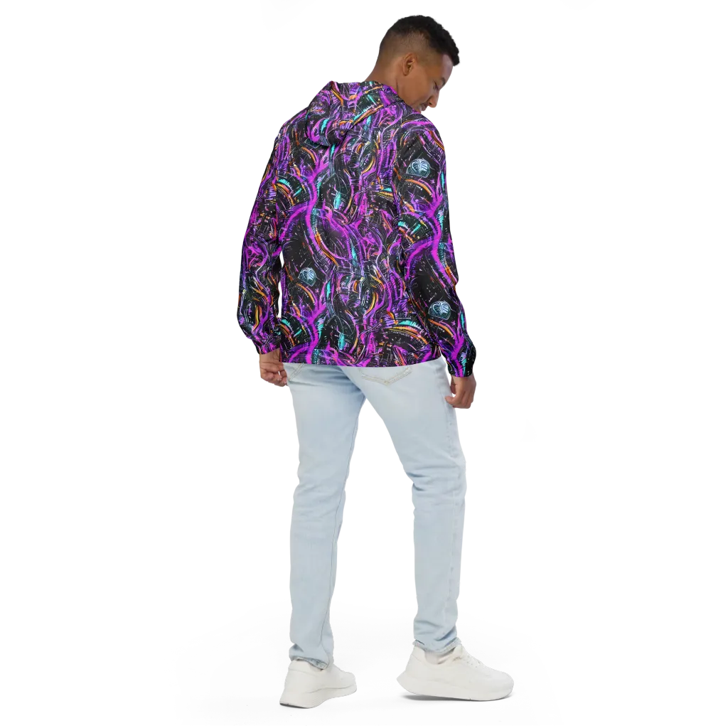 Prismatic Machine on Men's Windbreaker — Back