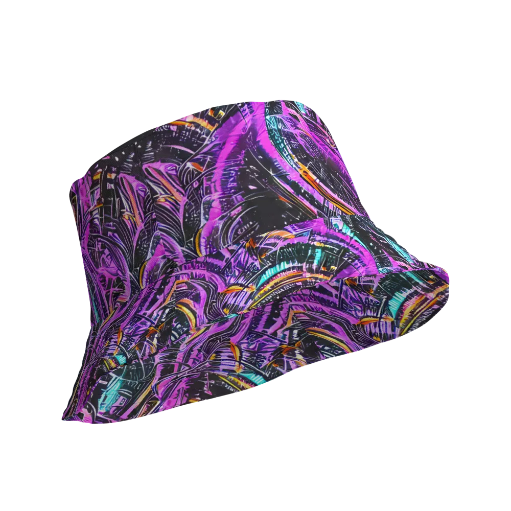 Prismatic Machine on Reversible Bucket Hat — Product details Outside