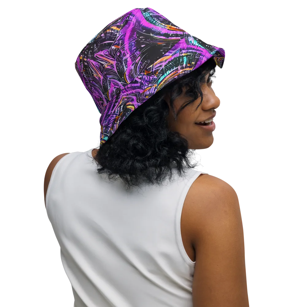 Prismatic Machine on Reversible Bucket Hat — Right Outside
