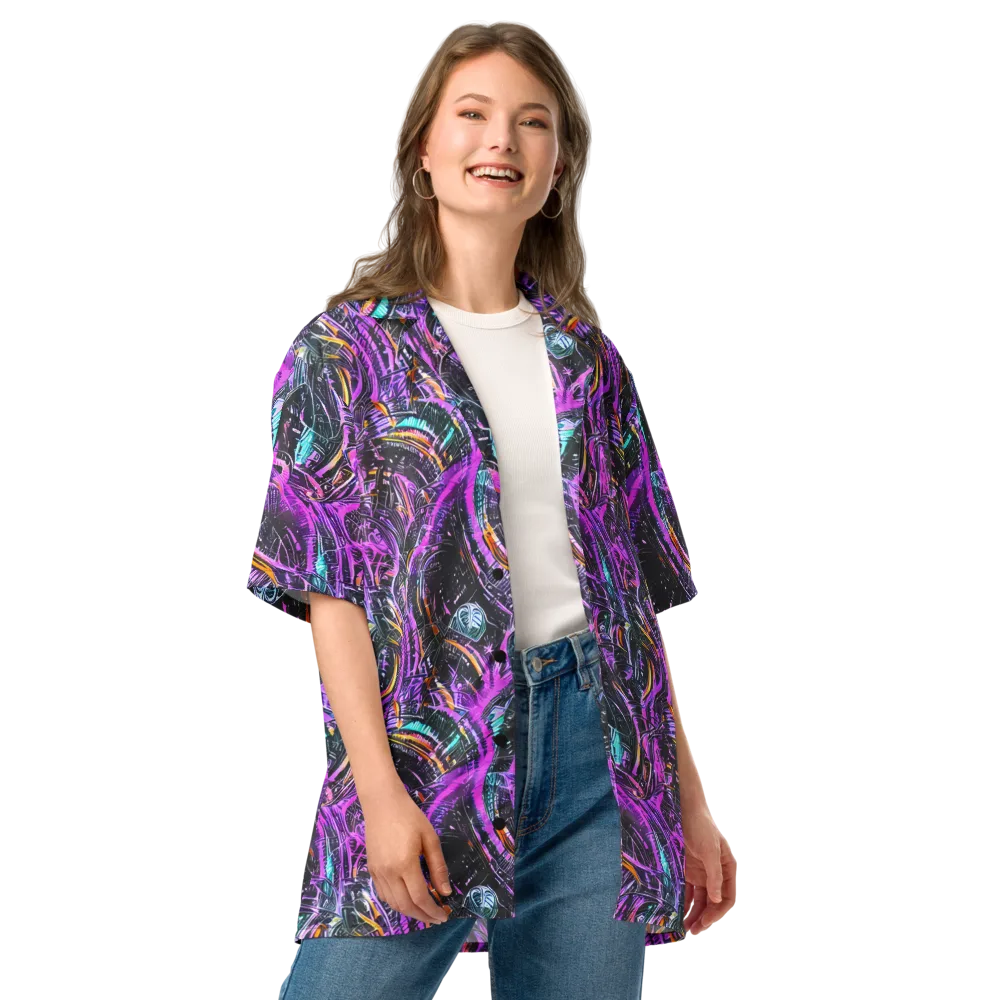 Prismatic Machine on Button Shirt — Front