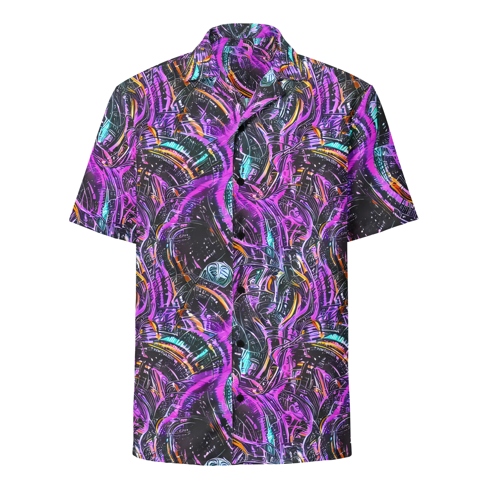 Prismatic Machine on Button Shirt — Front