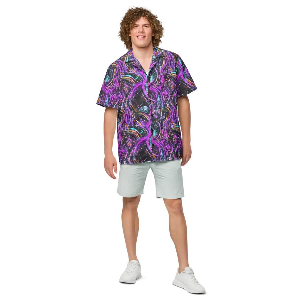 Prismatic Machine on Button Shirt — Front