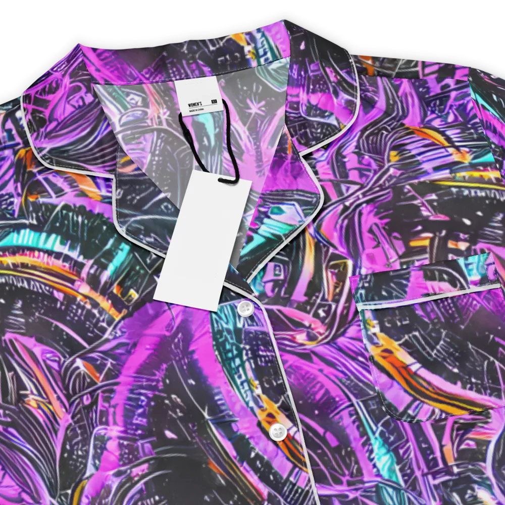 Prismatic Machine on Women's Short Sleeve Pajama Top — Product details
