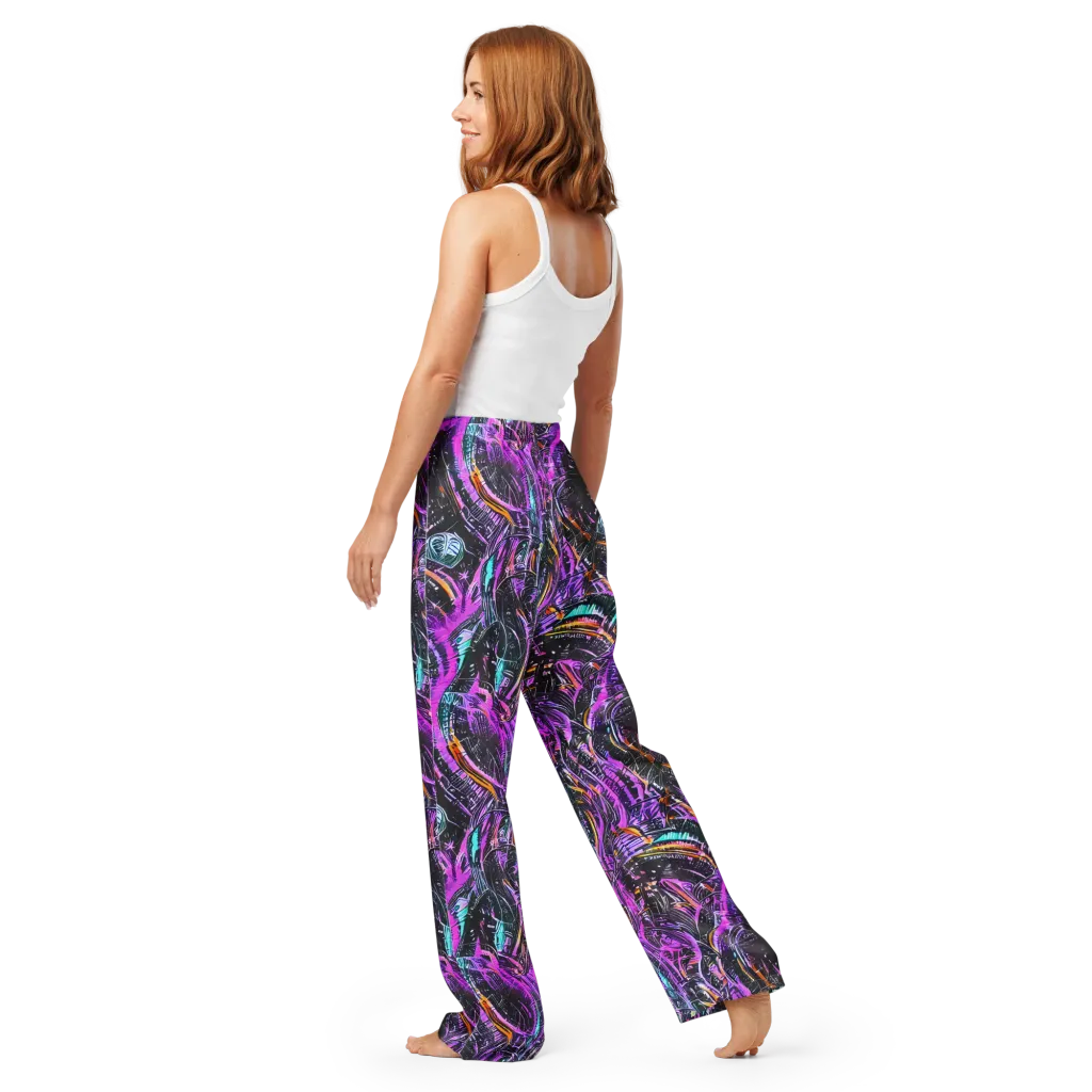 Prismatic Machine on Women's Pajama Pants — Back