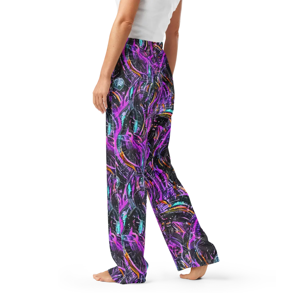 Prismatic Machine on Women's Pajama Pants — Left