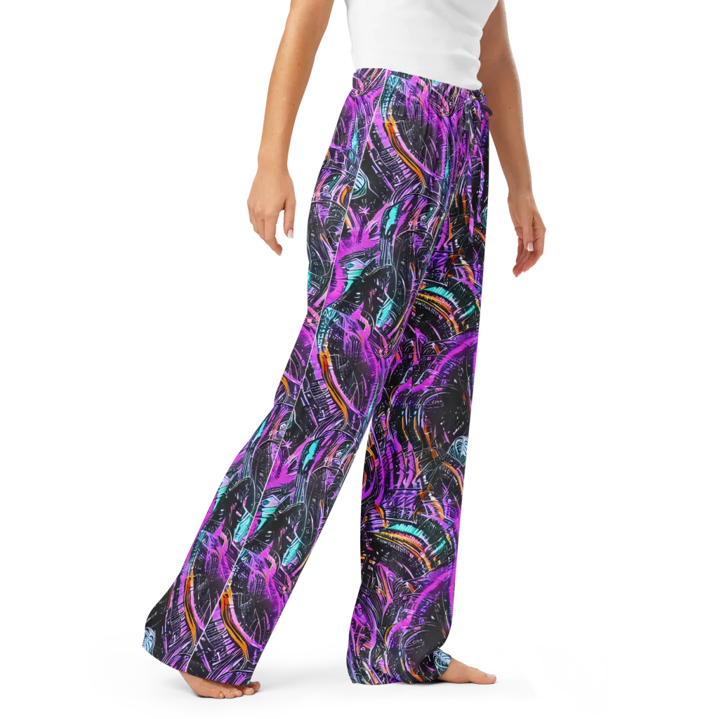 Prismatic Machine on Women's Pajama Pants — Right Front
