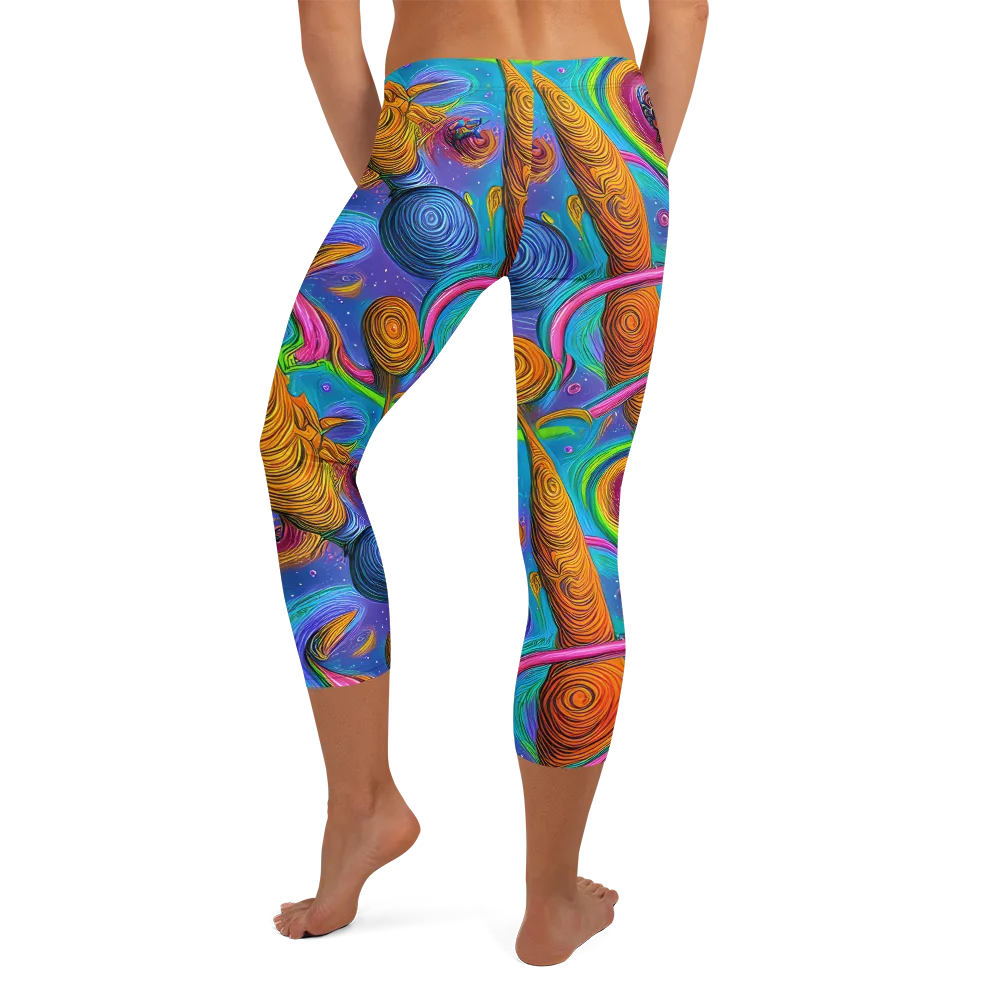 Turbulent Aura on Capri Leggings — Back