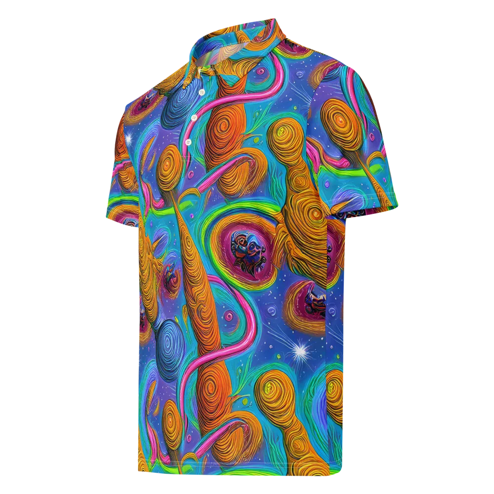 Turbulent Aura on Men's Slim Fit Polo Shirt — Left Front