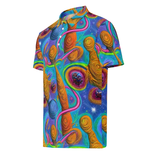 Turbulent Aura on a Men's Slim Fit Polo Shirt