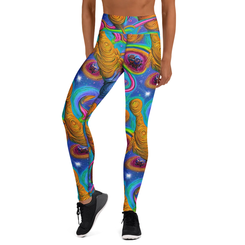 Turbulent Aura on Yoga Leggings — Front