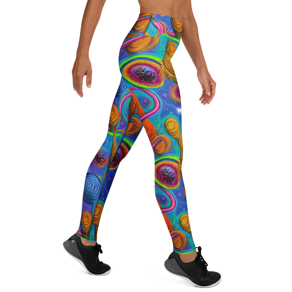 Turbulent Aura on Yoga Leggings — Right