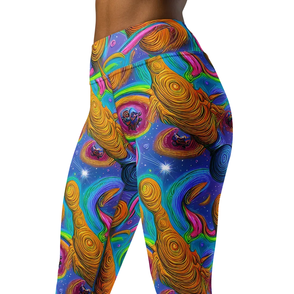Turbulent Aura on Yoga Leggings — Left Front