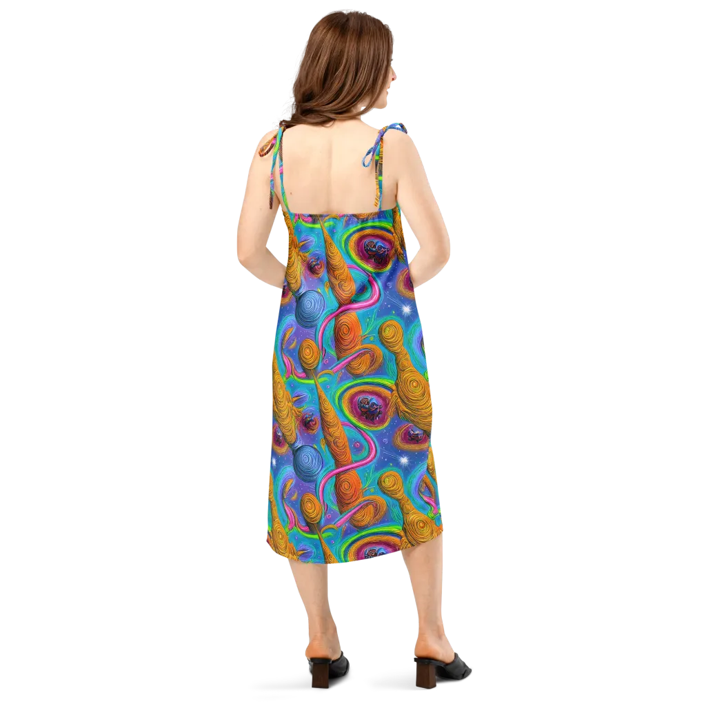 Turbulent Aura on Slip Dress — Back