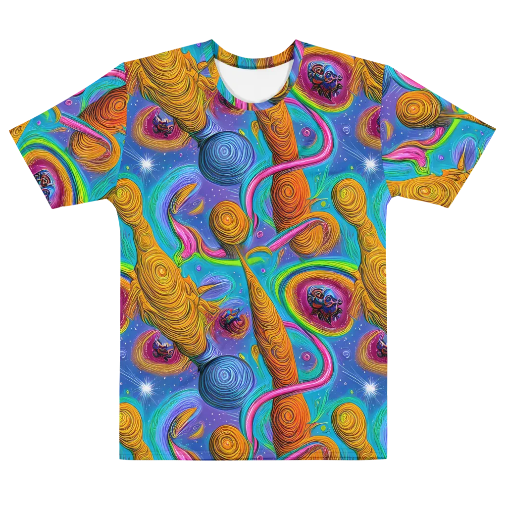 Turbulent Aura on Men's Cotton Crew Neck T-Shirt — Front