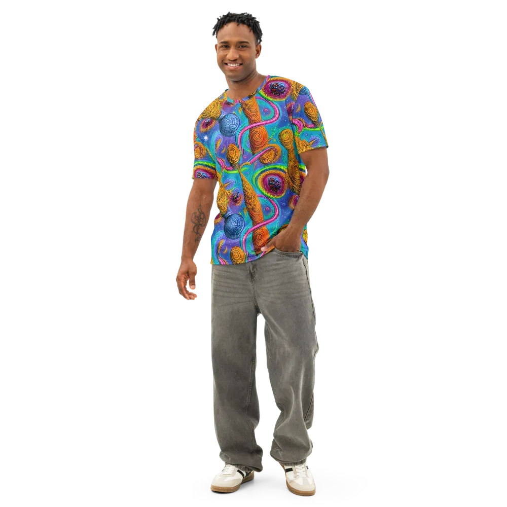 Turbulent Aura on Men's Cotton Crew Neck T-Shirt — Front