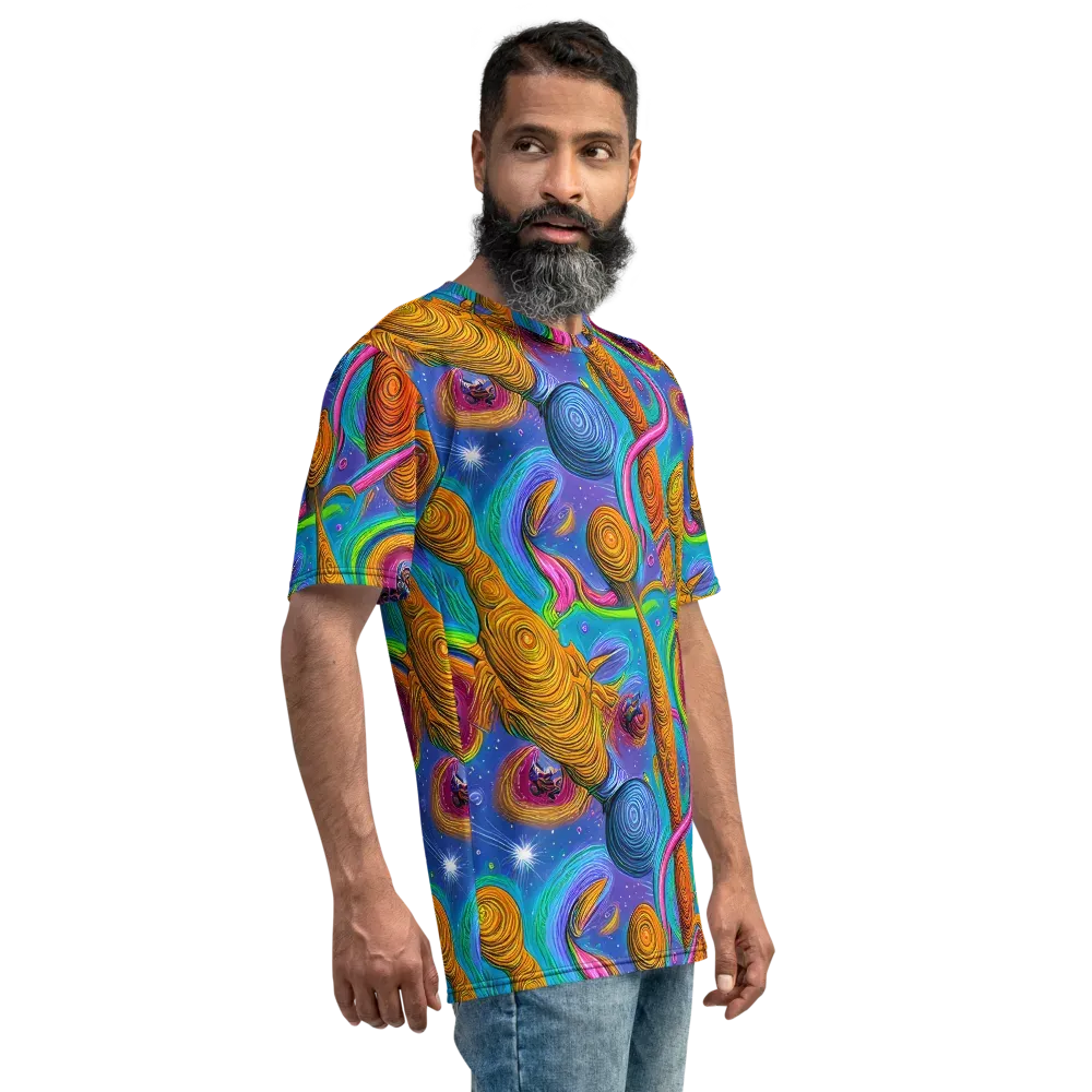 Turbulent Aura on Men's Crew Neck T-Shirt — Right