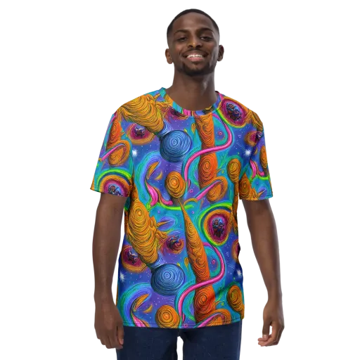 Turbulent Aura on a Men's Crew Neck T-Shirt