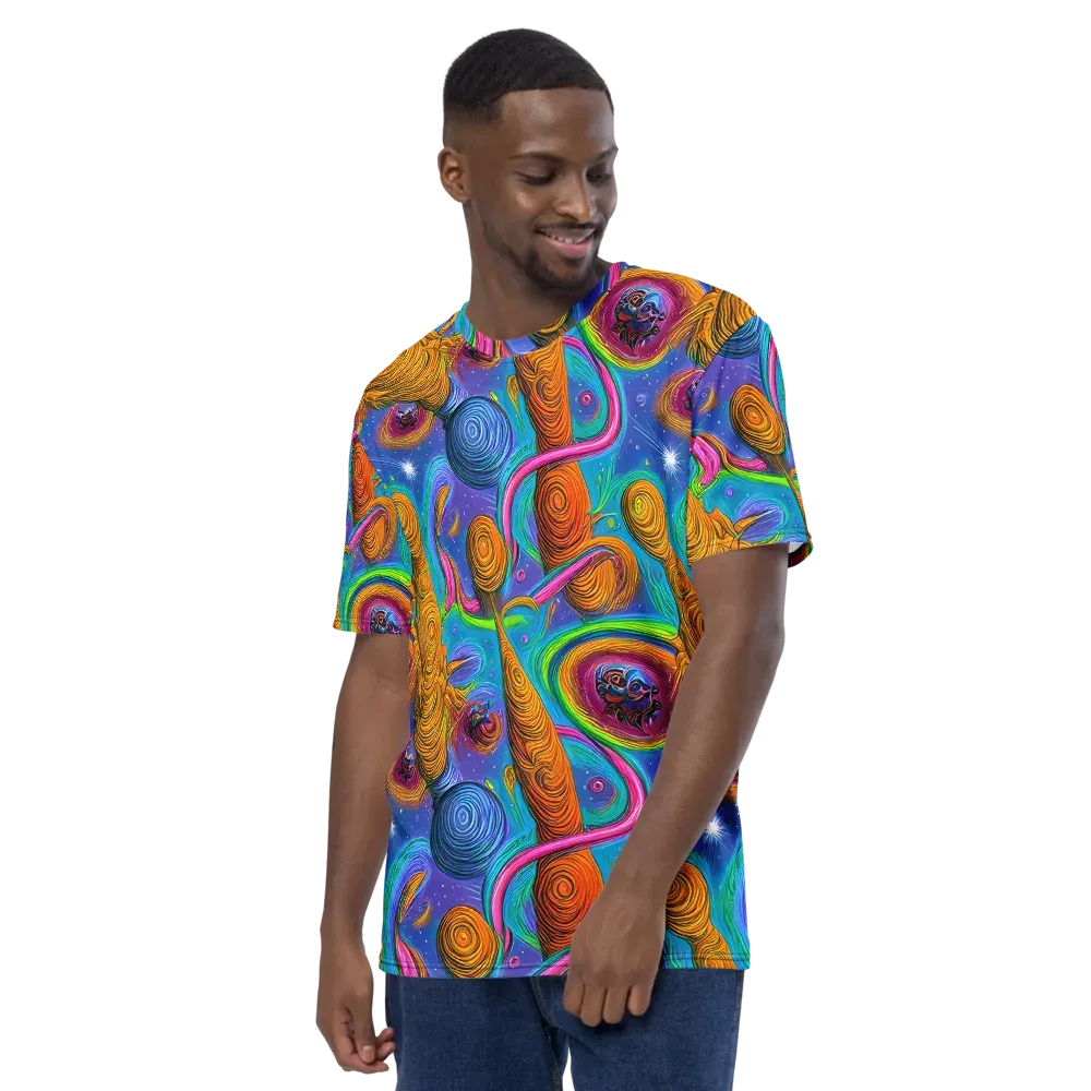 Turbulent Aura on Men's Crew Neck T-Shirt — Left