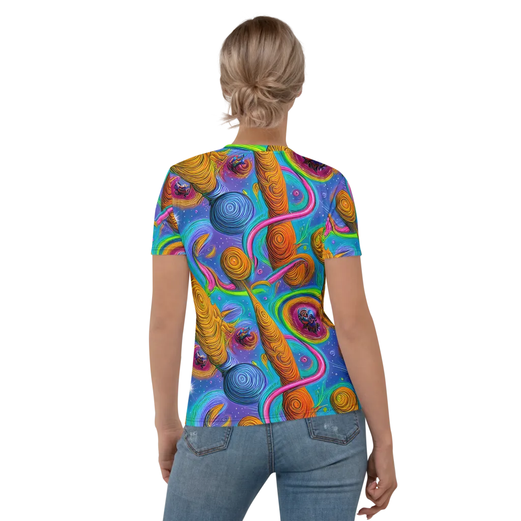 Turbulent Aura on Women's Crew Neck T-Shirt — Back