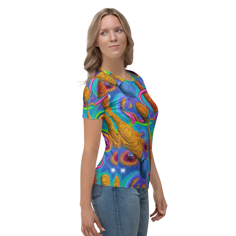 Turbulent Aura on Women's Crew Neck T-Shirt — Right