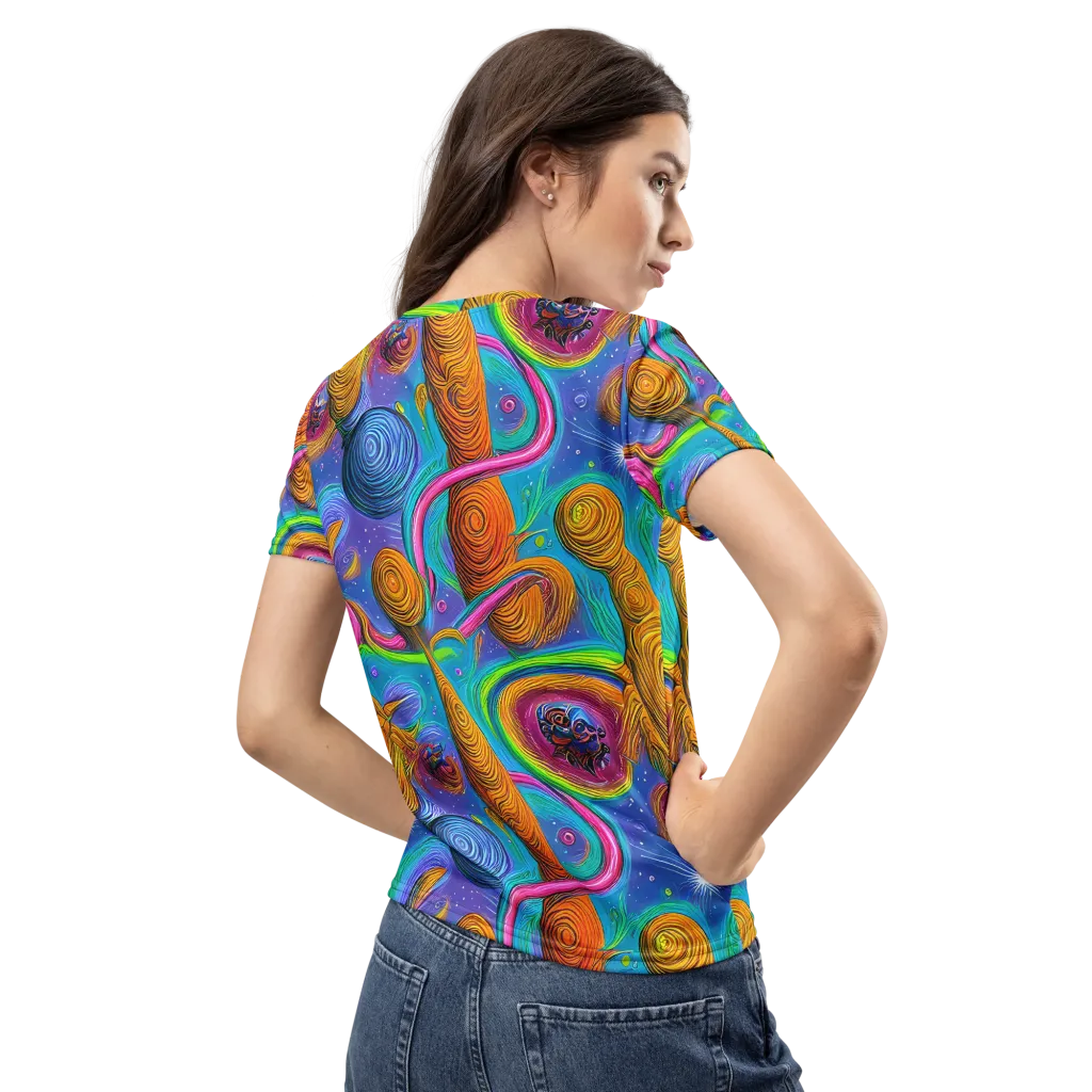 Turbulent Aura on Women's Crew Neck T-Shirt — Back
