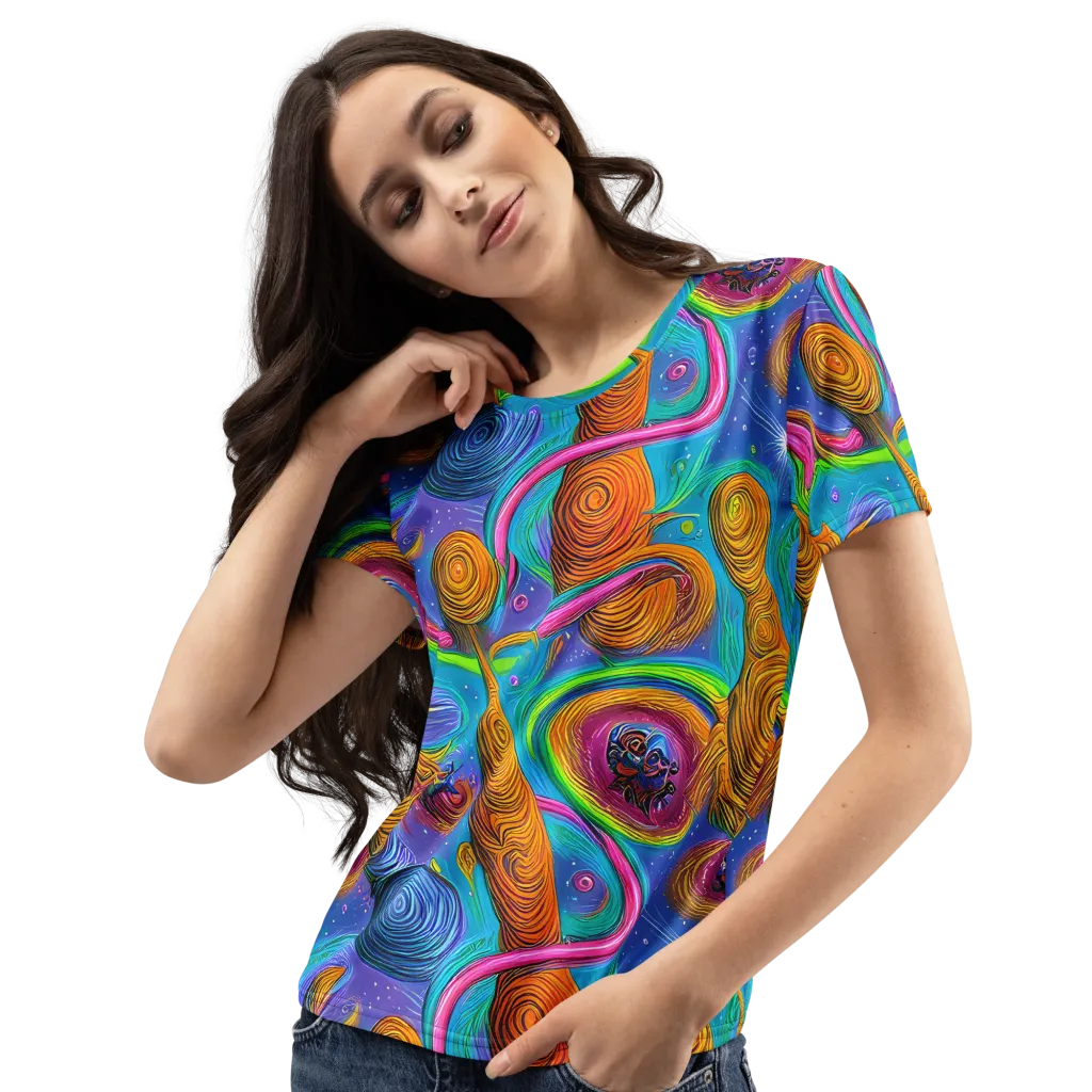 Turbulent Aura on Women's Crew Neck T-Shirt — Left Front