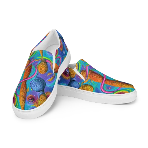 Turbulent Aura on a Men's Slip-On Canvas Shoes